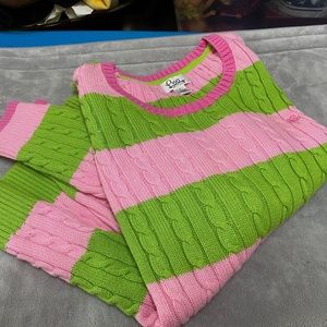Lilly Pulitzer- Cable Knit Striped Sweater